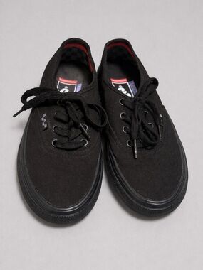 VANS Off The Wall Canvas Sneakers Black Unisex Kids US Men 3.5 Women’s 5.0